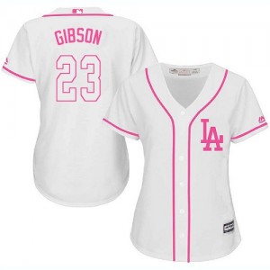دموع صناعية Dodgers #23 Kirk Gibson White Cool Base Stitched Youth Baseball Jersey دموع صناعية